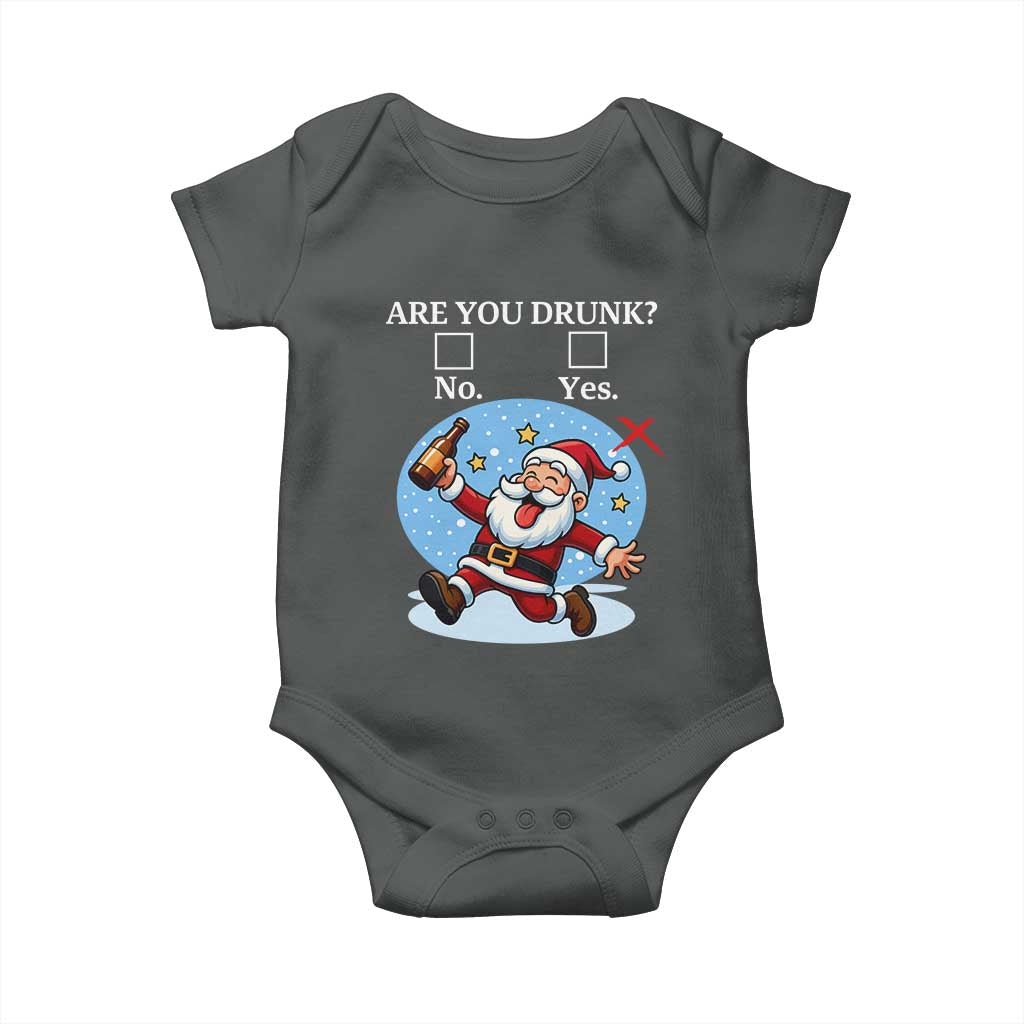 Funny Christmas Drinking Baby Onesie Are you Drunk Santa - Wonder Print Shop