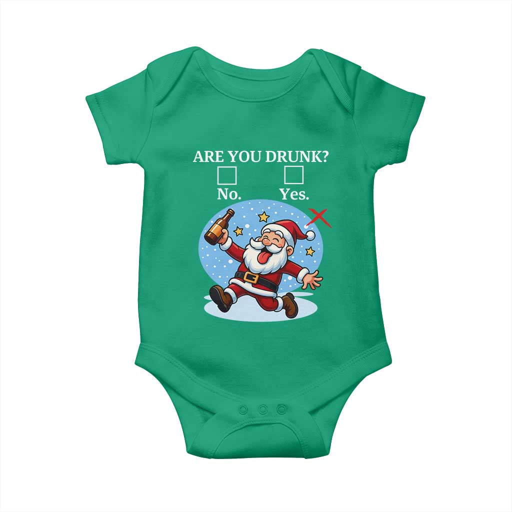 Funny Christmas Drinking Baby Onesie Are you Drunk Santa - Wonder Print Shop