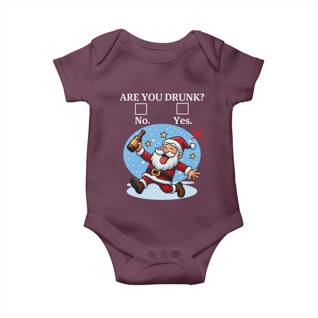 Funny Christmas Drinking Baby Onesie Are you Drunk Santa - Wonder Print Shop