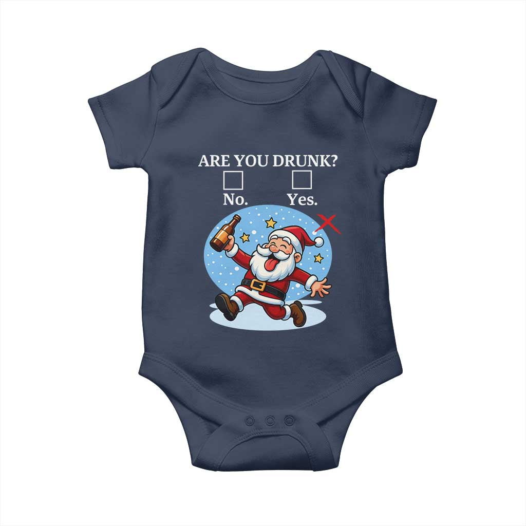 Funny Christmas Drinking Baby Onesie Are you Drunk Santa - Wonder Print Shop