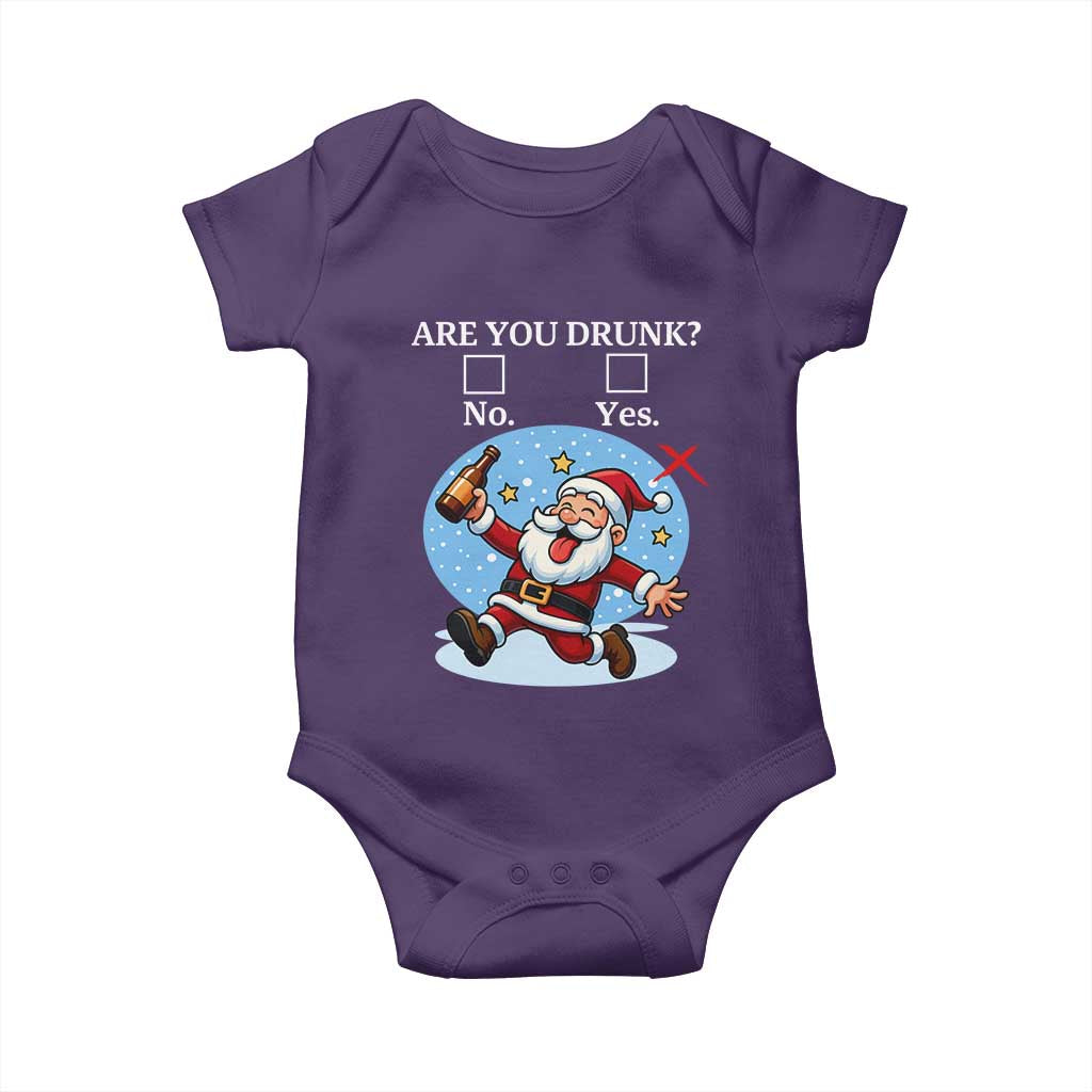 Funny Christmas Drinking Baby Onesie Are you Drunk Santa - Wonder Print Shop