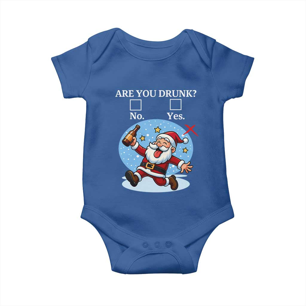 Funny Christmas Drinking Baby Onesie Are you Drunk Santa - Wonder Print Shop