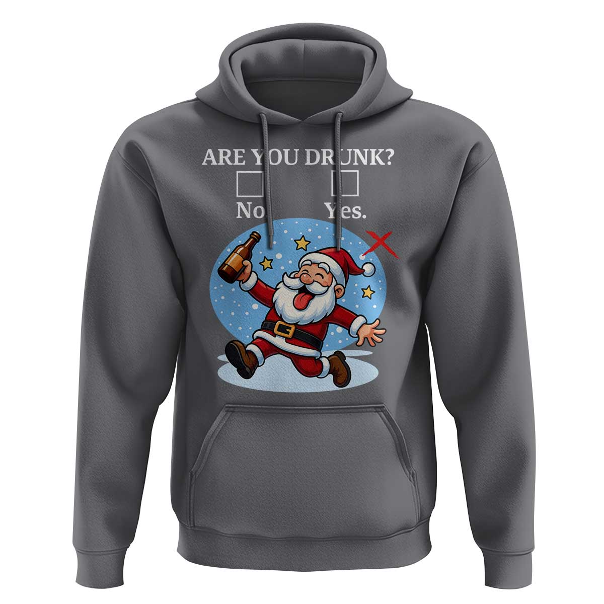 Funny Christmas Drinking Hoodie Are you Drunk Santa - Wonder Print Shop