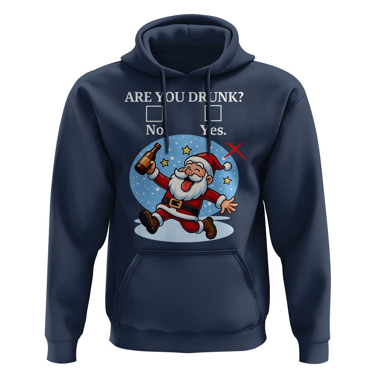 Funny Christmas Drinking Hoodie Are you Drunk Santa - Wonder Print Shop