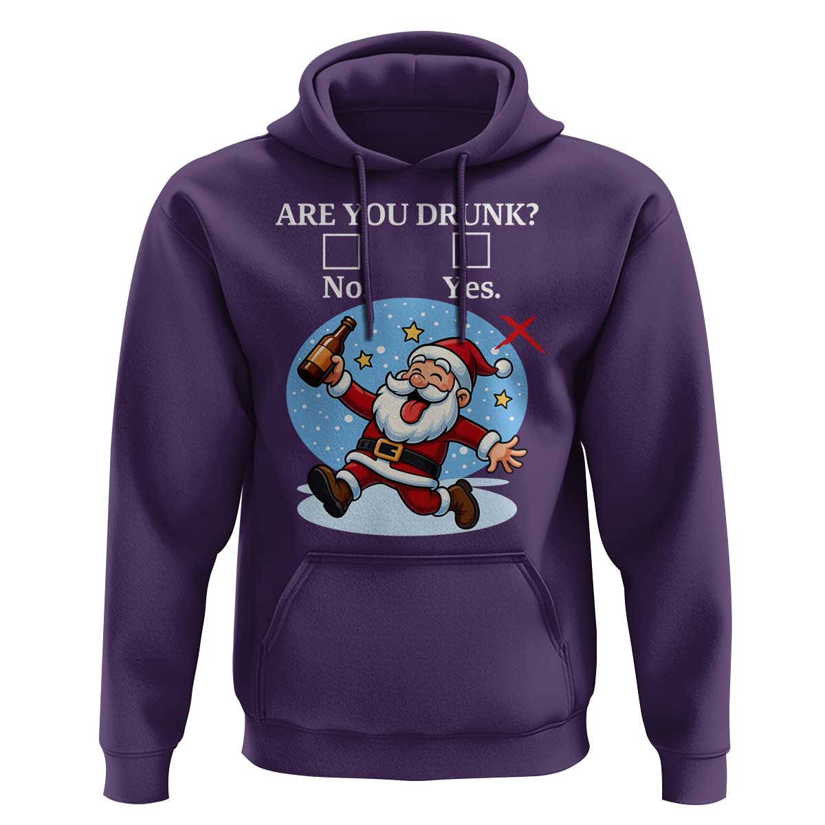 Funny Christmas Drinking Hoodie Are you Drunk Santa - Wonder Print Shop