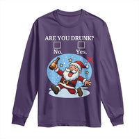 Funny Christmas Drinking Long Sleeve Shirt Are you Drunk Santa - Wonder Print Shop