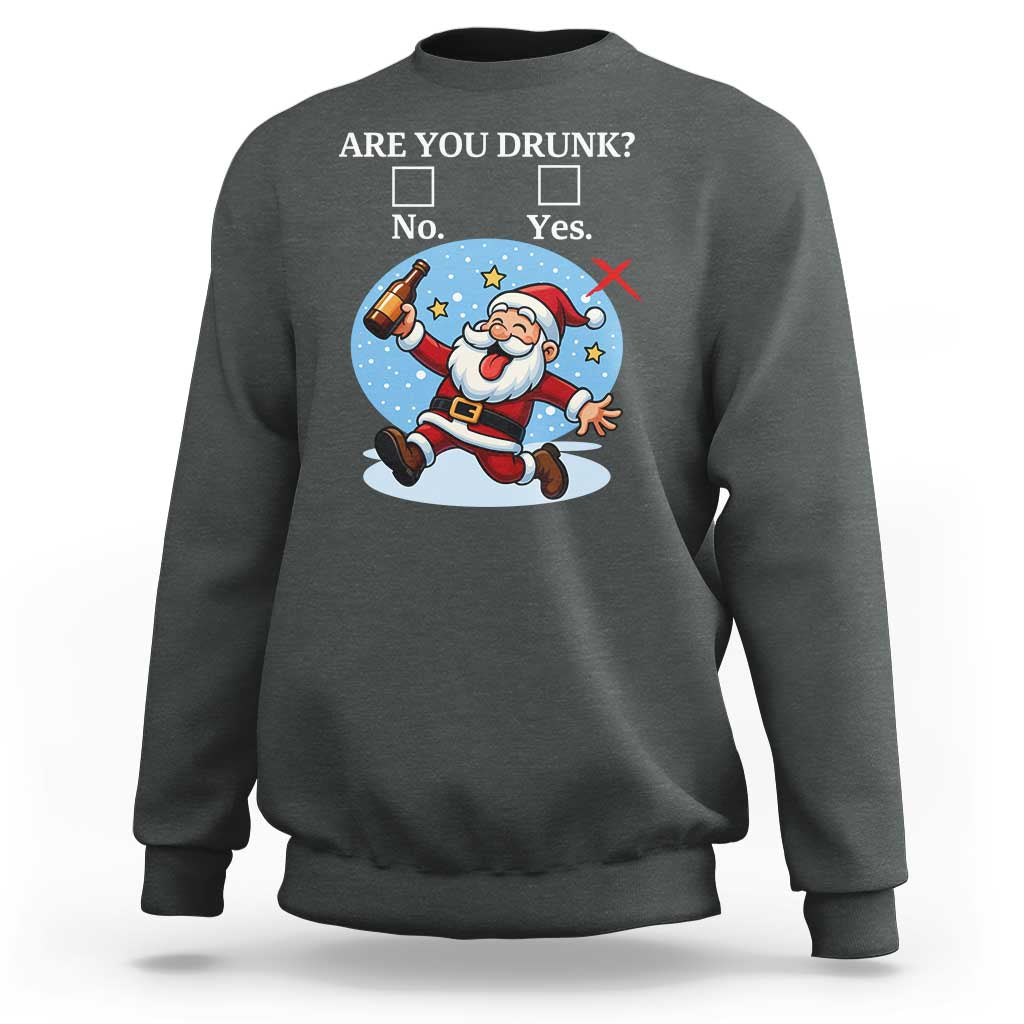Funny Christmas Drinking Sweatshirt Are you Drunk Santa - Wonder Print Shop