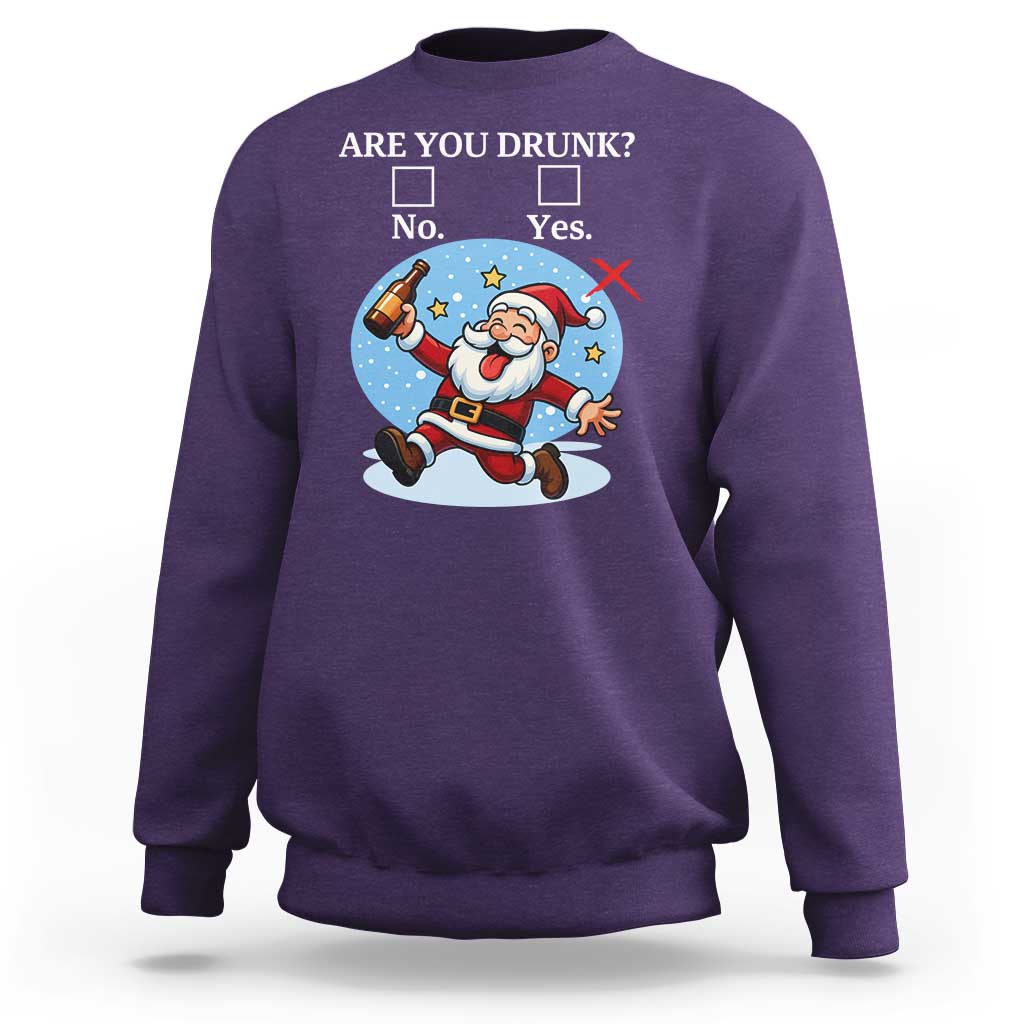 Funny Christmas Drinking Sweatshirt Are you Drunk Santa - Wonder Print Shop