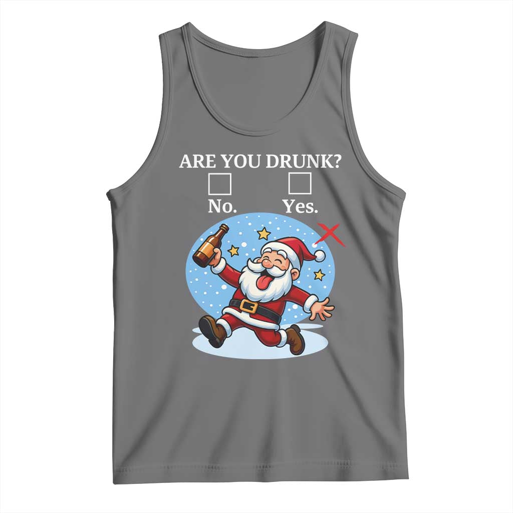 Funny Christmas Drinking Tank Top Are you Drunk Santa - Wonder Print Shop