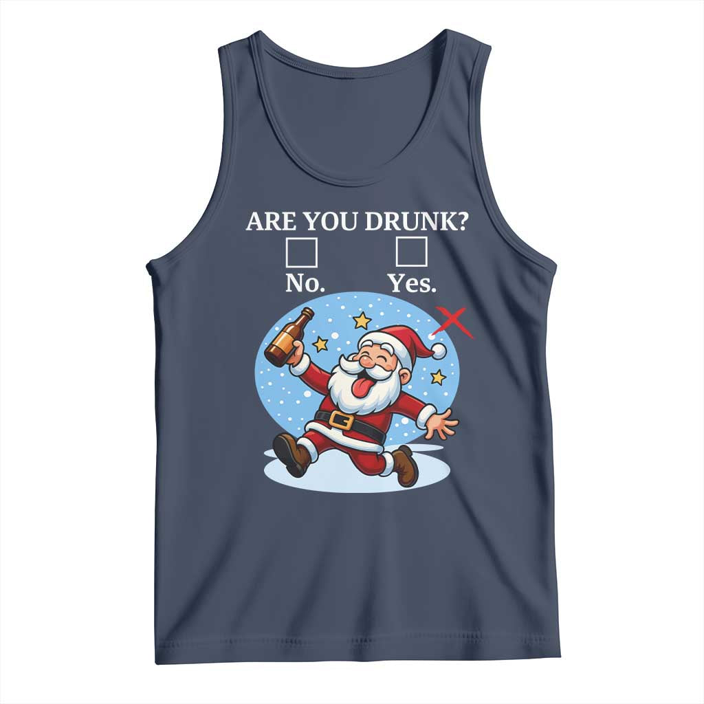 Funny Christmas Drinking Tank Top Are you Drunk Santa - Wonder Print Shop
