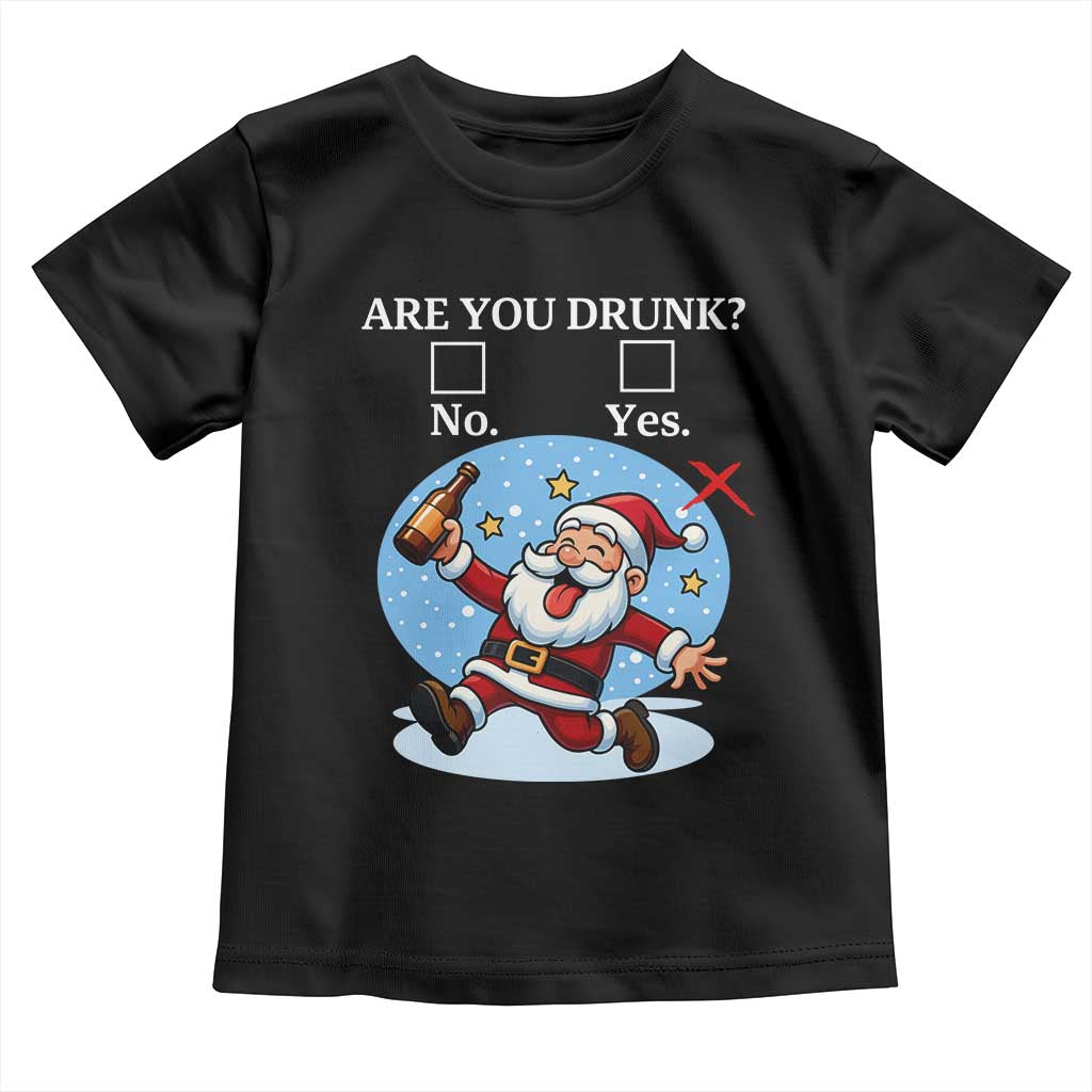 Funny Christmas Drinking Toddler T Shirt Are you Drunk Santa - Wonder Print Shop