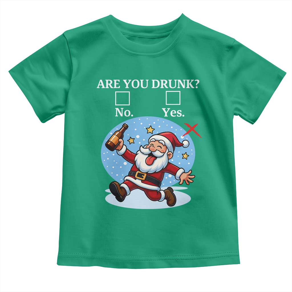 Funny Christmas Drinking Toddler T Shirt Are you Drunk Santa - Wonder Print Shop