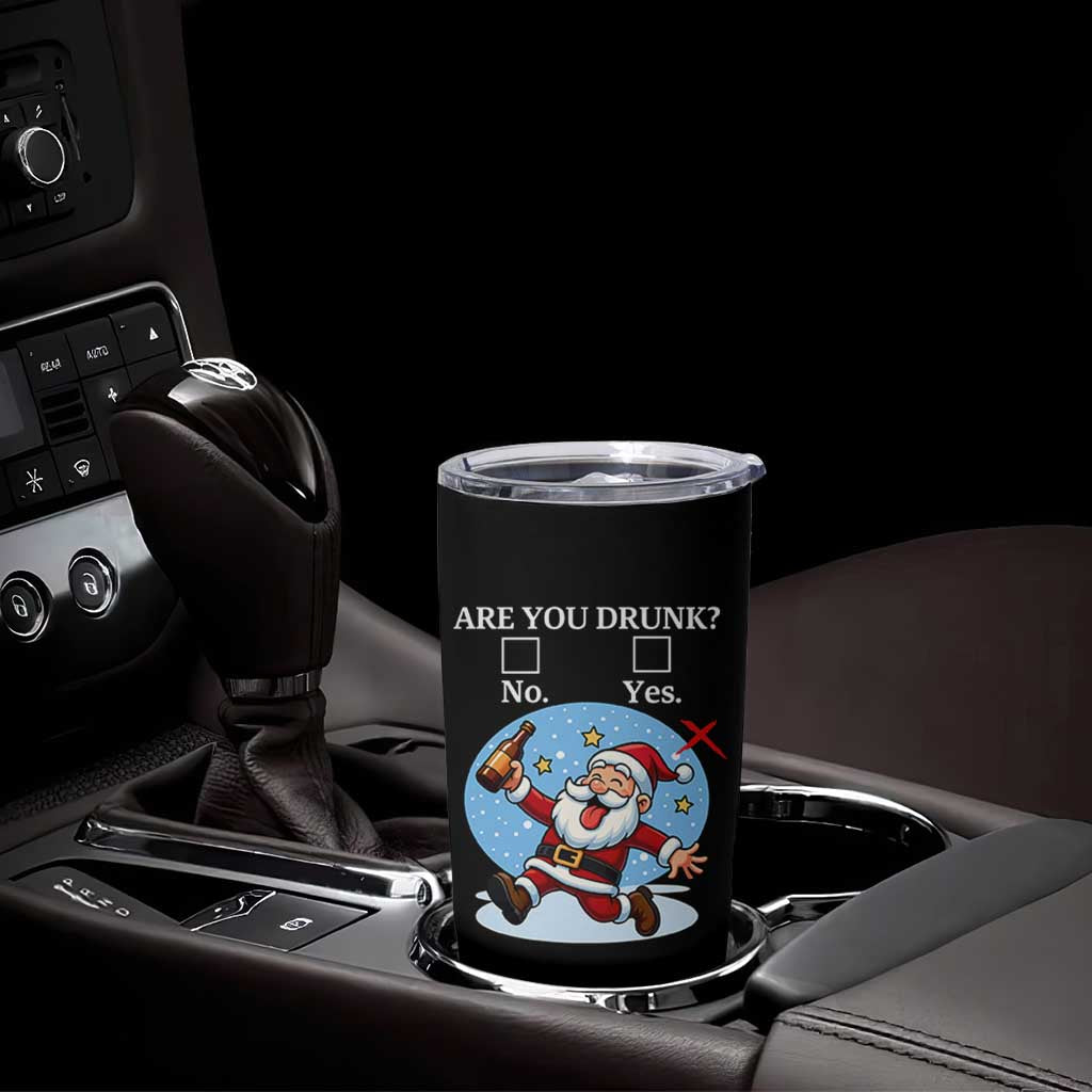 Funny Christmas Drinking Tumbler Cup Are you Drunk Santa