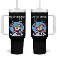 Funny Christmas Drinking Tumbler With Handle Are you Drunk Santa