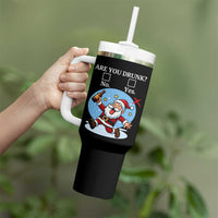 Funny Christmas Drinking Tumbler With Handle Are you Drunk Santa