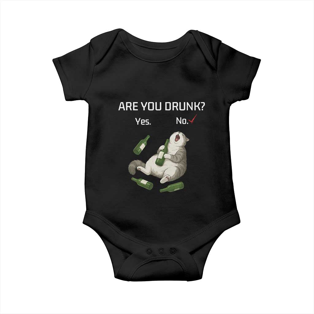 Cat Lover Humor Baby Onesie Are You Drunk Funny Beer Gift - Wonder Print Shop