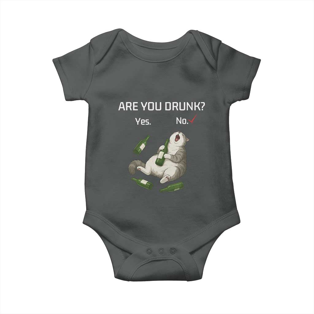 Cat Lover Humor Baby Onesie Are You Drunk Funny Beer Gift - Wonder Print Shop