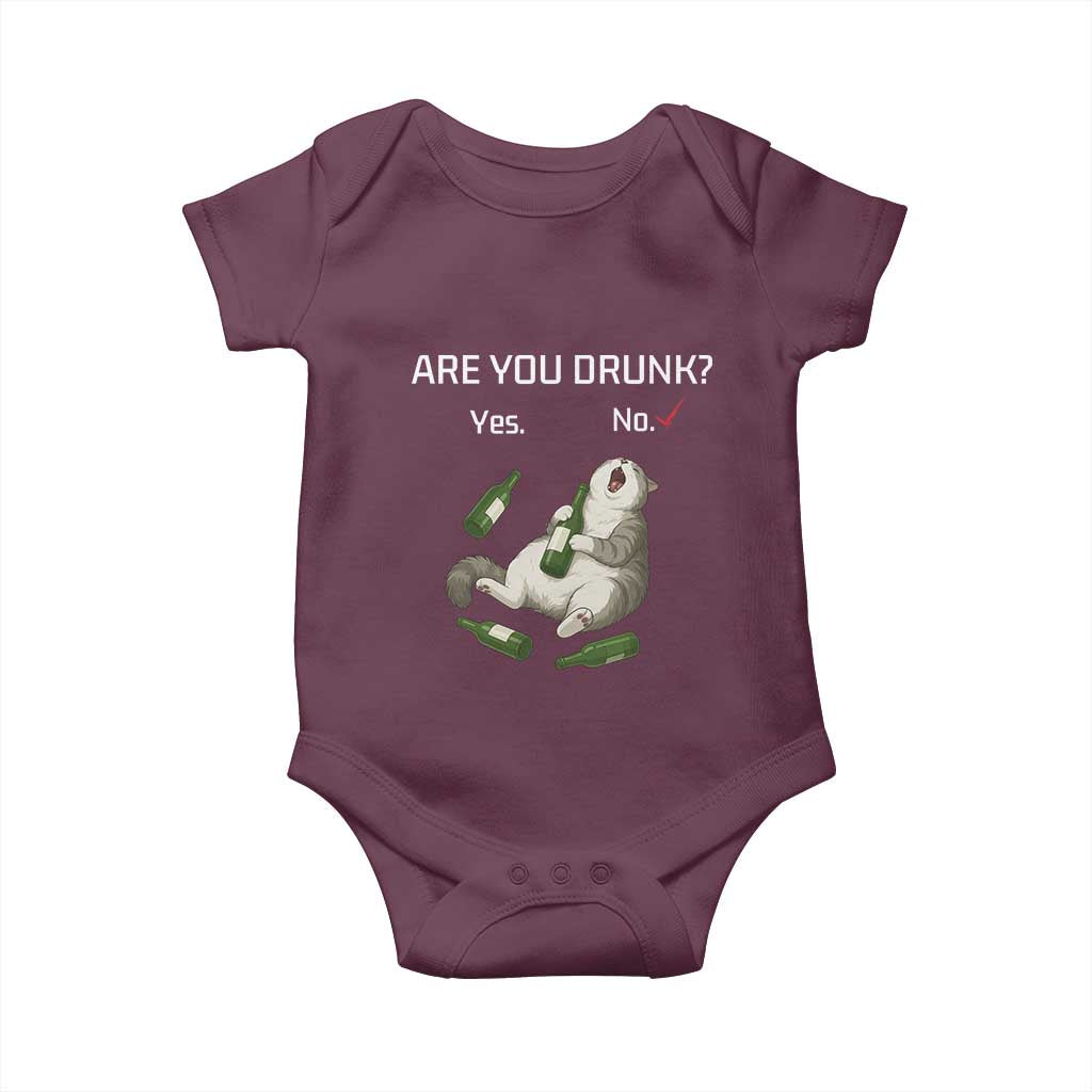 Cat Lover Humor Baby Onesie Are You Drunk Funny Beer Gift - Wonder Print Shop