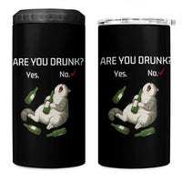 Cat Lover Humor 4 in 1 Can Cooler Tumbler Are You Drunk Funny Beer Gift