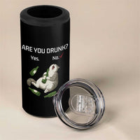 Cat Lover Humor 4 in 1 Can Cooler Tumbler Are You Drunk Funny Beer Gift