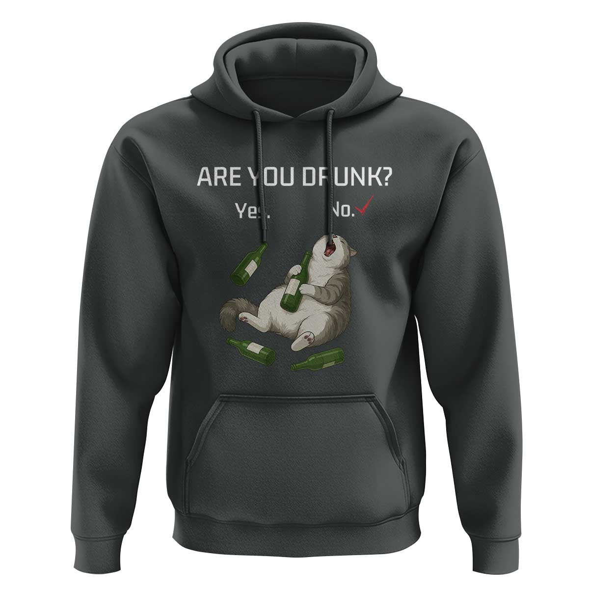 Cat Lover Humor Hoodie Are You Drunk Funny Beer Gift - Wonder Print Shop