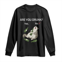 Cat Lover Humor Long Sleeve Shirt Are You Drunk Funny Beer Gift - Wonder Print Shop
