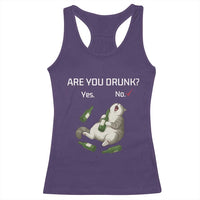 Cat Lover Humor Racerback Tank Top Are You Drunk Funny Beer Gift - Wonder Print Shop