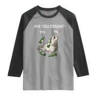 Cat Lover Humor Raglan Shirt Are You Drunk Funny Beer Gift - Wonder Print Shop