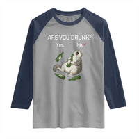 Cat Lover Humor Raglan Shirt Are You Drunk Funny Beer Gift - Wonder Print Shop