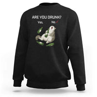 Cat Lover Humor Sweatshirt Are You Drunk Funny Beer Gift - Wonder Print Shop