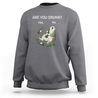 Cat Lover Humor Sweatshirt Are You Drunk Funny Beer Gift - Wonder Print Shop