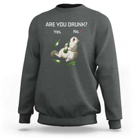 Cat Lover Humor Sweatshirt Are You Drunk Funny Beer Gift - Wonder Print Shop