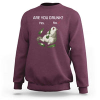 Cat Lover Humor Sweatshirt Are You Drunk Funny Beer Gift - Wonder Print Shop