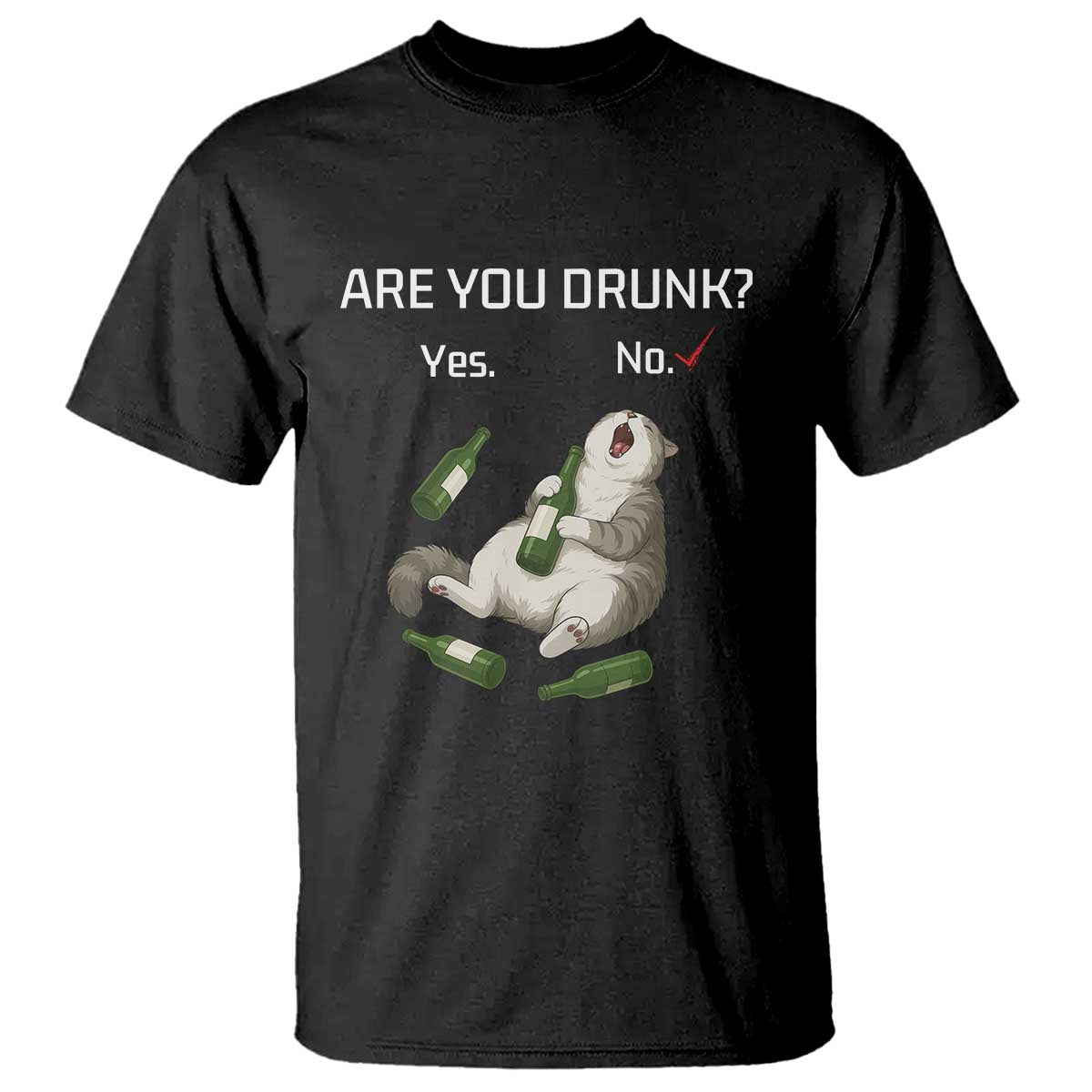 Cat Lover Humor T Shirt Are You Drunk Funny Beer Gift - Wonder Print Shop