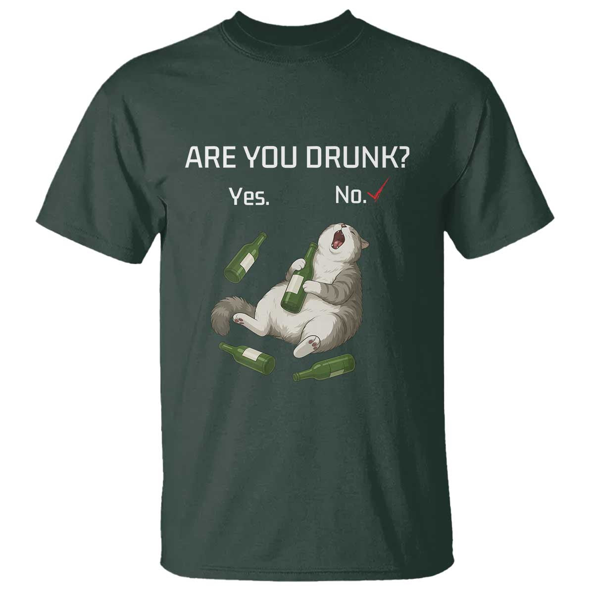 Cat Lover Humor T Shirt Are You Drunk Funny Beer Gift - Wonder Print Shop
