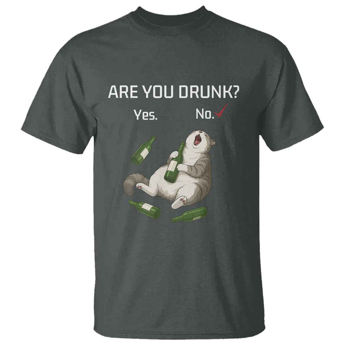Cat Lover Humor T Shirt Are You Drunk Funny Beer Gift - Wonder Print Shop
