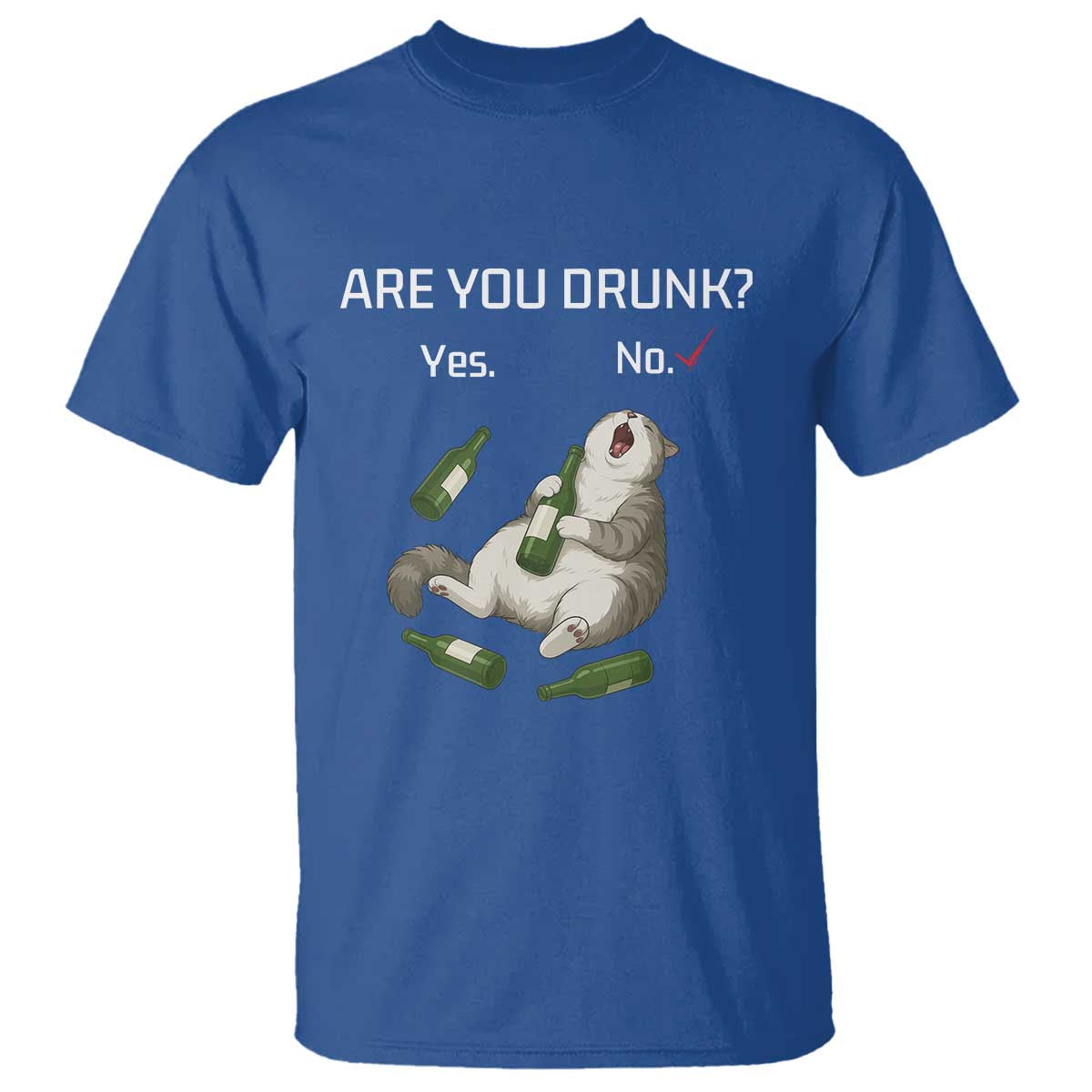 Cat Lover Humor T Shirt Are You Drunk Funny Beer Gift - Wonder Print Shop