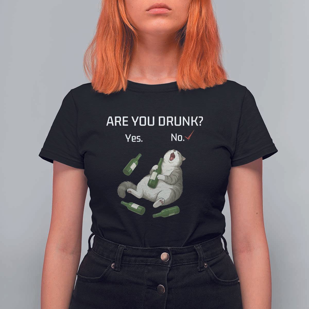 Cat Lover Humor T Shirt For Women Are You Drunk Funny Beer Gift - Wonder Print Shop