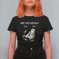 Cat Lover Humor T Shirt For Women Are You Drunk Funny Beer Gift - Wonder Print Shop