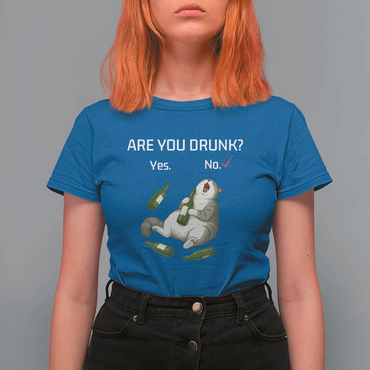 Cat Lover Humor T Shirt For Women Are You Drunk Funny Beer Gift - Wonder Print Shop