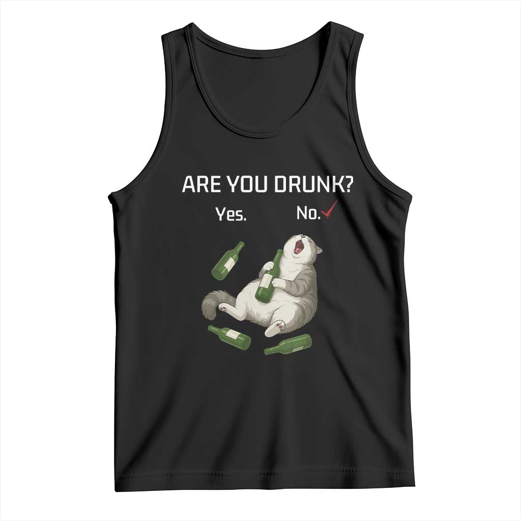 Cat Lover Humor Tank Top Are You Drunk Funny Beer Gift - Wonder Print Shop