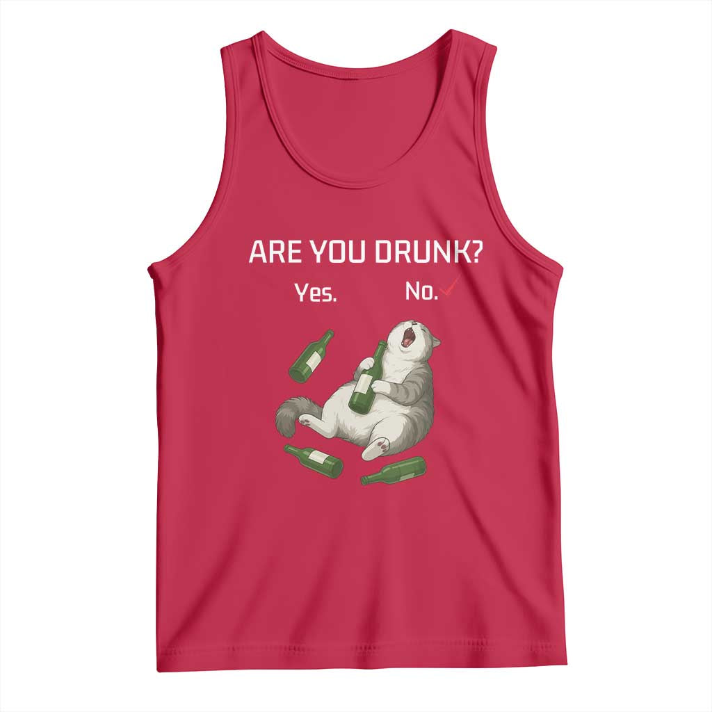 Cat Lover Humor Tank Top Are You Drunk Funny Beer Gift - Wonder Print Shop