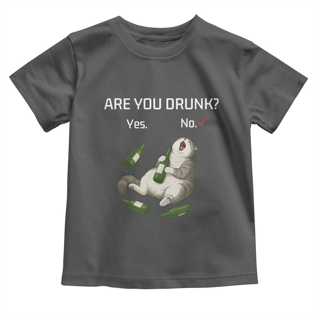 Cat Lover Humor Toddler T Shirt Are You Drunk Funny Beer Gift - Wonder Print Shop