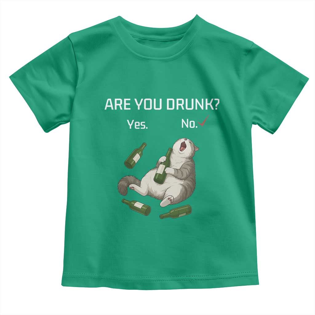 Cat Lover Humor Toddler T Shirt Are You Drunk Funny Beer Gift - Wonder Print Shop
