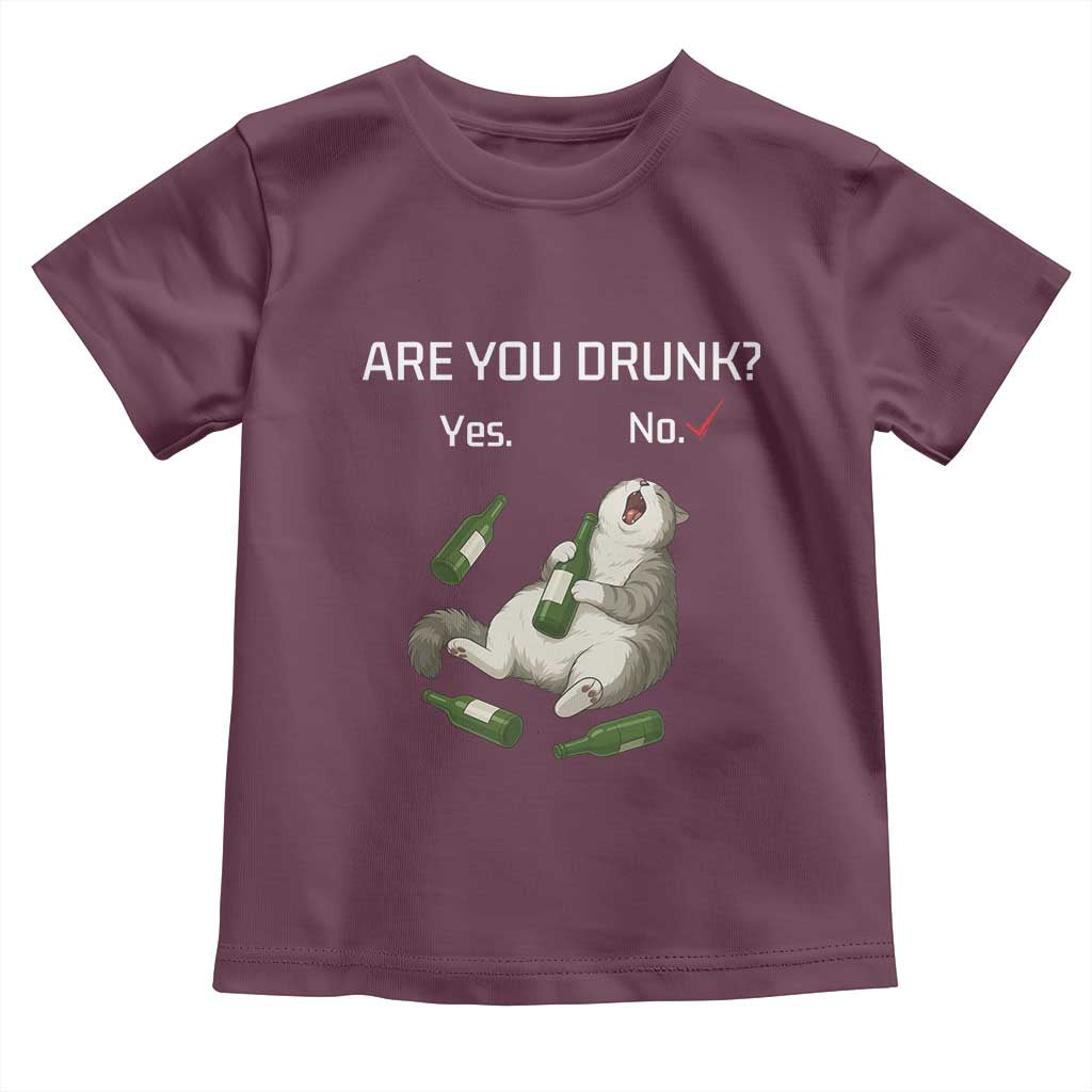 Cat Lover Humor Toddler T Shirt Are You Drunk Funny Beer Gift - Wonder Print Shop