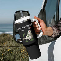 Cat Lover Humor Tumbler With Handle Are You Drunk Funny Beer Gift