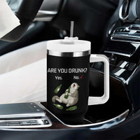 Cat Lover Humor Tumbler With Handle Are You Drunk Funny Beer Gift