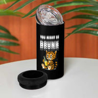 Funny Cat Drinking Beer 4 in 1 Can Cooler Tumbler You Might Be Drunk