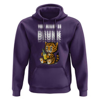 Funny Cat Drinking Beer Hoodie You Might Be Drunk - Wonder Print Shop