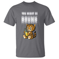 Funny Cat Drinking Beer T Shirt You Might Be Drunk - Wonder Print Shop